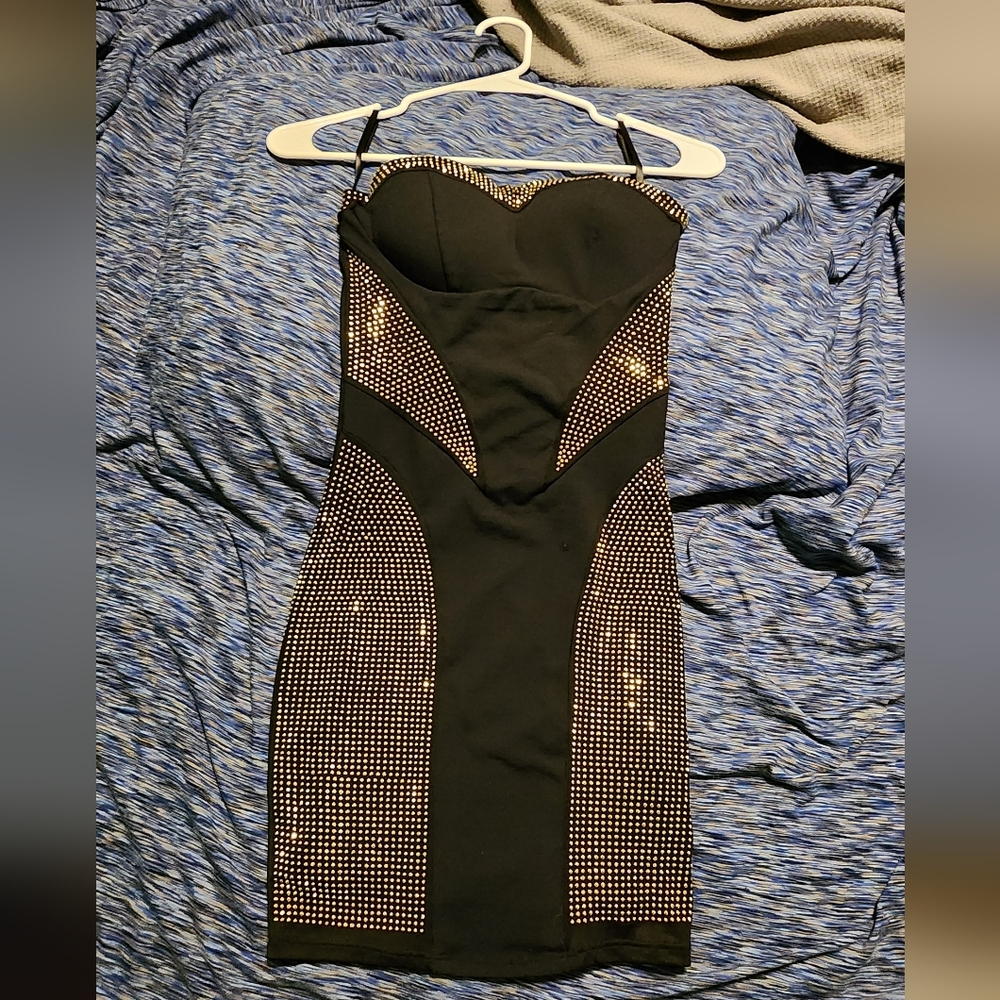 Bodycon Gold Stud Dress